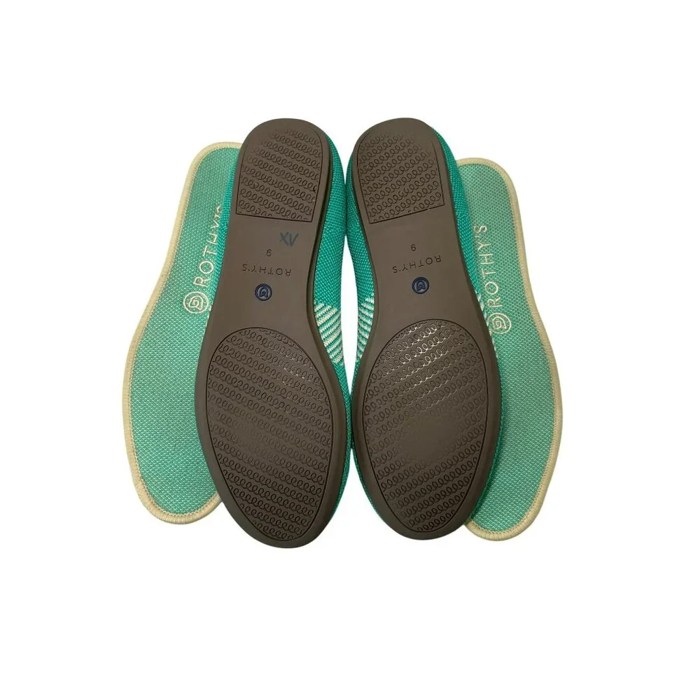 Women’s Teal Knit Ballet Flats - Lightweight Comfort